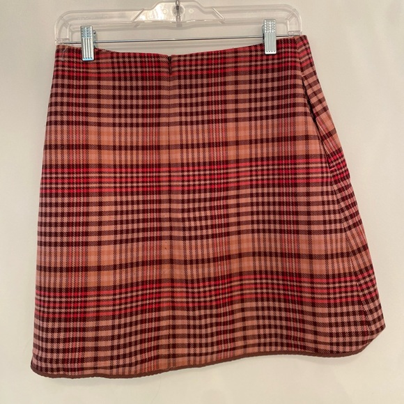 ARITZIA WILFRED Pink Plaid Skirt in size 8 - Picture 2 of 5